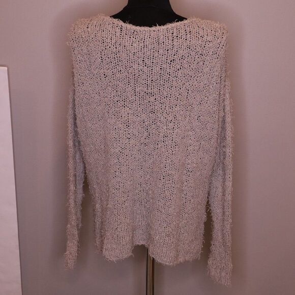 Vince Open Knit Taupe Sweater Sz S - Picture 3 of 6